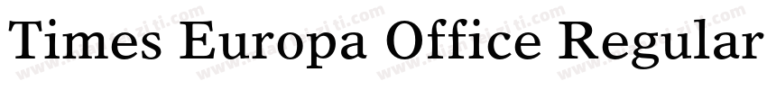 Times Europa Office Regular字体转换